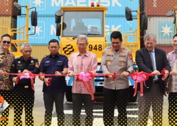 Kapolres Pelabuhan Tanjung Priok Hadiri Peresmian Implementasi Electric Prime Movers di Terminal NPCTI